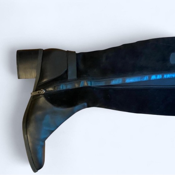 Anne Klein Black Heeled Boots - Picture 2 of 2